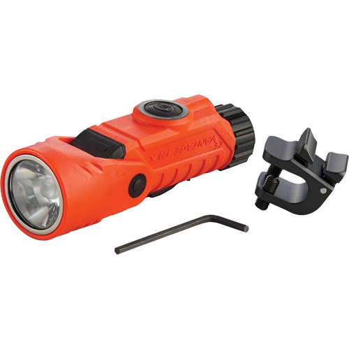 Vantage&reg; 180 X Multi-Fuel Helmet/Right Angle Flashlight, LED, Rechargeable/CR123A Batteries, Nylon Polymer MAS Chibougamau