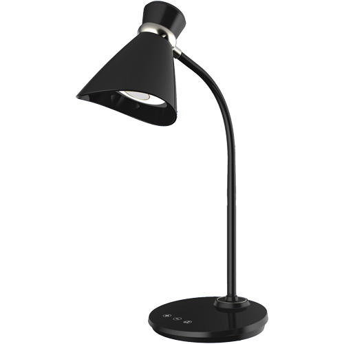 Desk Lamp, 6 W, LED, 16" Neck, Black MAS Chibougamau