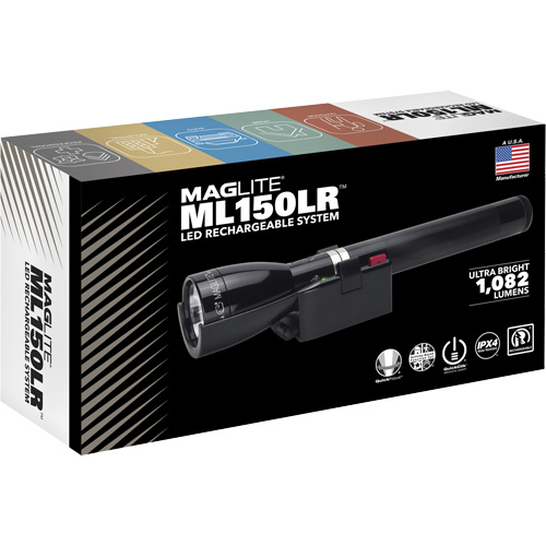 Lampe de poche &agrave; recharge rapide ML150LR(X), DEL, 1082 lumens, Piles Rechargeable MAS Chibougamau