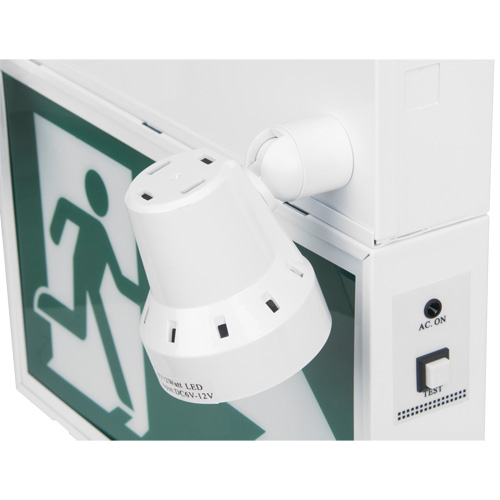 Running Man Sign with Security Lights, LED, Battery Operated/Hardwired, 12-1/10" L x 11" W, Pictogram MAS Chibougamau