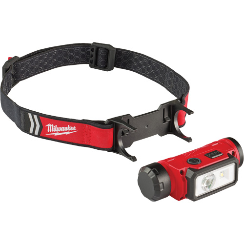 REDLITHIUM USB Hardhat Headlamp, LED, 600 Lumens, 5 Hrs. Run Time, Rechargeable Batteries MAS Chibougamau