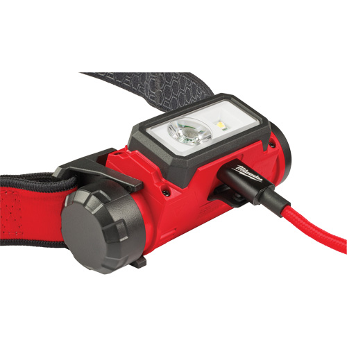 REDLITHIUM USB Hardhat Headlamp, LED, 600 Lumens, 5 Hrs. Run Time, Rechargeable Batteries MAS Chibougamau