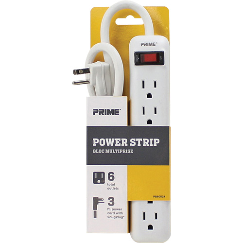 Bloc multiprise, 6 Prise(s), 3', 15 A, 1875 W, 125 V MAS Chibougamau