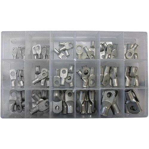 Trousse de cosses &agrave; anneau tubulaires plaqu&eacute;es d'&eacute;tain 72 morceaux MAS Chibougamau