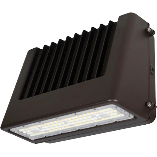 Wall Pack Light Fixture, LED, 120 V, 80 W, 6.5" H x 9.3" W x 14.4" D MAS Chibougamau