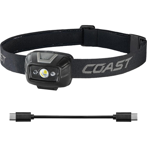 Lampe frontale projecteur &agrave; grand angle bicolore FL20R , DEL, 520 lumens, 2,5 hres de fonctionnement, piles Rechargeable MAS Chibougamau