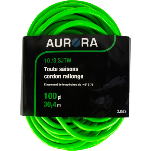 Industrial Extension Cord, All-Weather, SJTW, 10/3 AWG, 15 A, 100' MAS Chibougamau