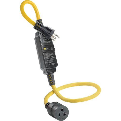 GFCI Cord Set with Automatic Reset, 120 V, 20 A, 3' Cord MAS Chibougamau