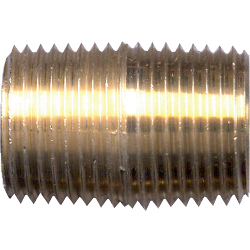 Close Nipple, Brass, 1/4", NPT MAS Chibougamau