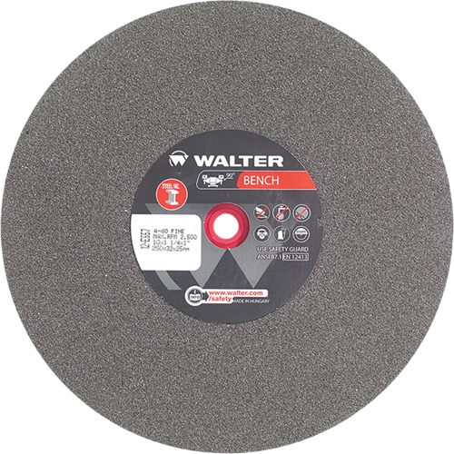 Bench Grinding Wheel, 10" x 1-1/4", 1" Arbor, 1 MAS Chibougamau