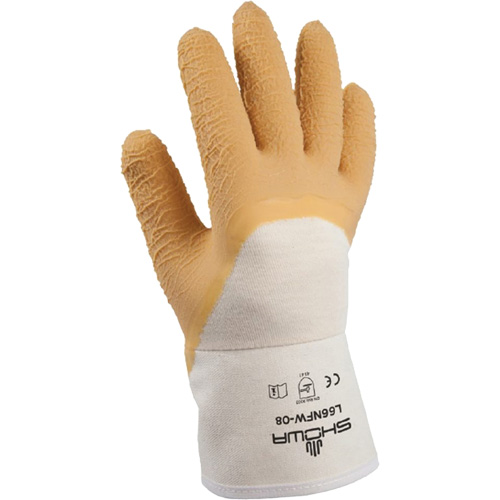 L66NFW General-Purpose Gloves, 8/Small, Rubber Latex Coating, Cotton Shell MAS Chibougamau