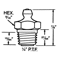 Fitting, 1/4"-18 Thread MAS Chibougamau