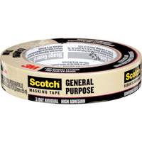 Scotch&reg; General Purpose Masking Tape 2020, 24 mm (1") x 55 m (180'), Tan MAS Chibougamau