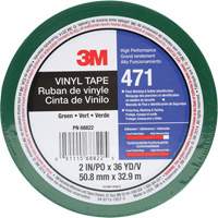 Ruban en vinyle 471, 50,8 mm (2") la x 32,9 m (108') lo, 5,2 mils, Vert MAS Chibougamau
