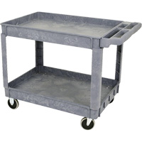 JPTC-3624 Heavy-Duty Polypropylene Shop Cart, 2 Tiers, 46" W x 25-1/2" D x 33-1/4" H, 500 lbs. Cap. MAS Chibougamau