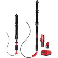 M12 Trapsnake 2-Tool Combo Urinal Auger Kit, Powered, Bulb, 4'/6' Cable Length, 1/2"/3/8" Cable Diameter MAS Chibougamau