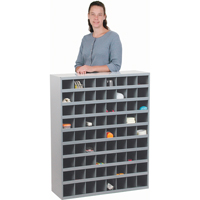 Armoires pour bacs de rangement en acier, 33-3/4" la x 12" p x 42" h, Gris MAS Chibougamau