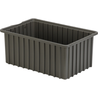 Contenants Divider Box, Poly&eacute;thyl&egrave;ne, 16,5" la x 10,9" p x 7" h, Gris MAS Chibougamau
