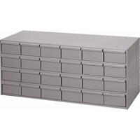 Casiers &agrave; tiroirs industriels, 24 tiroirs, 33-3/4" la x 11-5/8" p x 14-3/8" h, Gris MAS Chibougamau