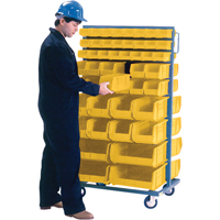 Support mobile deux c&ocirc;t&eacute;s pour bacs, &agrave; deux c&ocirc;t&eacute;s, 96 bacs, 36" la x 24" p x 63" h MAS Chibougamau