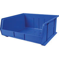 Plastic Bin, 16-1/2" W x 11" H x 18" D, Blue MAS Chibougamau
