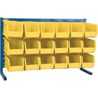 Rayonnage &agrave; persienne avec bacs, 18 bacs, 36" la x 8-1/4" p x 22" h MAS Chibougamau