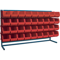 Rayonnage &agrave; persienne avec bacs, 36 bacs, 72" la x 15" p x 40" h MAS Chibougamau