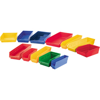 Shelf Bins, 11-1/8" W x 4" H x 11-5/8" D, Yellow, 30 lbs. Capacity MAS Chibougamau
