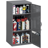 Armoires utilitaires, Acier, 2 Tablettes, 32-3/4" h x 19-7/8" la x 14-1/4" P, Gris MAS Chibougamau
