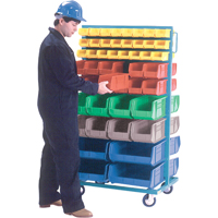 Supports mobiles pour contenants - &agrave; deux c&ocirc;t&eacute;s, 0 bacs, 36" la x 24" p x 67-1/2" h MAS Chibougamau