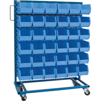 Support mobile pour bacs &agrave; un c&ocirc;t&eacute;, &agrave; un c&ocirc;t&eacute;, 36 bacs, 36" la x 16" p x 46-1/2" h MAS Chibougamau