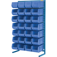 Support stationnaire pour bacs &agrave; un c&ocirc;t&eacute;, 36" la x 12" p x 61" h, 28 bacs MAS Chibougamau