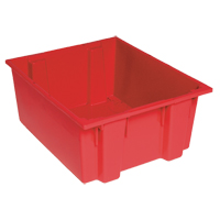 Stack & Nest Totes, 8" x 19.5" x 13.5", Red MAS Chibougamau