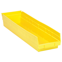 Bacs de rangement pour tablettes, 6-5/8" la x 4" H x 23-5/8" p, Jaune, Capacit&eacute; 50 lb MAS Chibougamau