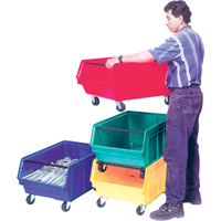 Mobile Giant Stacking Bin, 11-7/8" H x 18-3/8" W x 29" D, 150 lbs. Capacity, Blue MAS Chibougamau