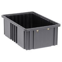 Conductive Dividable Grid Containers, Polypropylene, 10-7/8" W x 16-1/2" D x 6" H, Black MAS Chibougamau