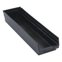 Bac pour &eacute;tag&egrave;re &eacute;conomique, 6-5/8" la, 4" h x 23-5/8" p, Noir MAS Chibougamau