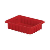 Contenants Divider Box, Poly&eacute;thyl&egrave;ne, 10,8" la x 8,3" p x 2,5" h, Rouge MAS Chibougamau