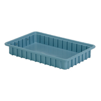 Contenants Divider Box, Poly&eacute;thyl&egrave;ne, 16,5" la x 10,9" p x 2,5" h, Bleu p&acirc;le MAS Chibougamau