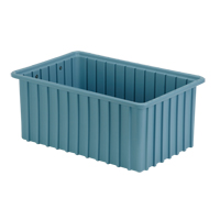 Contenants Divider Box, Poly&eacute;thyl&egrave;ne, 16,5" la x 10,9" p x 7" h, Bleu p&acirc;le MAS Chibougamau