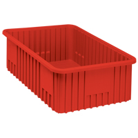 Contenants Divider Box, Plastique, 22,5" la x 17,5" p x 8" h, Rouge MAS Chibougamau