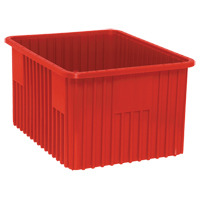 Contenants Divider Box, Plastique, 22,5" la x 17,5" p x 12" h, Rouge MAS Chibougamau
