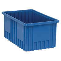 Divider Box&reg; Containers, Plastic, 16.5" W x 10.9" D x 8" H, Blue MAS Chibougamau