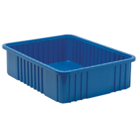 Divider Box&reg; Containers, Plastic, 22.5" W x 17.5" D x 6" H, Blue MAS Chibougamau