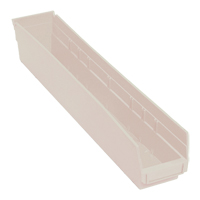 Economy Shelf Bin, 4-1/8" W x 4" H x 23-5/8" D, Ivory MAS Chibougamau