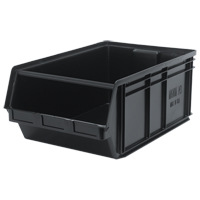 MAGNUM Bin, 11-7/8" H x 18-3/8" W x 29" D, 150 lbs. Capacity, Black MAS Chibougamau