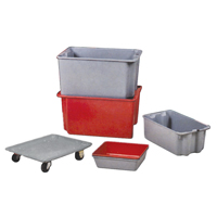 Stack-N-Nest&reg; Plexton Containers, 20.1" W x 42.5" D x 14.1" H, Grey MAS Chibougamau