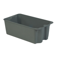 Stack-N-Nest&reg; Plexton Containers, 16.9" W x 30.6" D x 11.1" H, Grey MAS Chibougamau