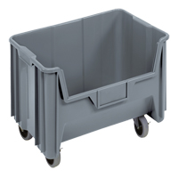 Mobile Giant Stack Container, 12-7/16" H x 19-7/8" W x 15-1/4" D, 250 lbs. Capacity, Grey MAS Chibougamau