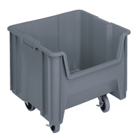 Mobile Giant Stack Container, 12-1/2" H x 16-1/2" W x 17-1/2" D, 250 lbs. Capacity, Grey MAS Chibougamau